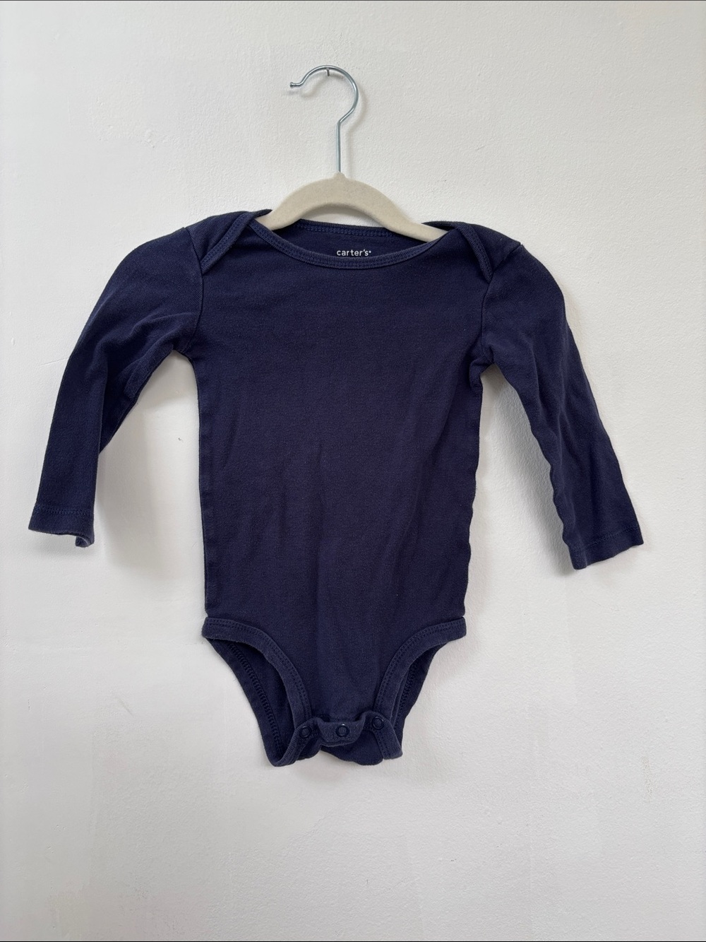 Carter's Navy Blue Long-Sleeve Baby One-Piece Bodysuit